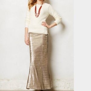 Line and Dot Sequin Maxi Skirt